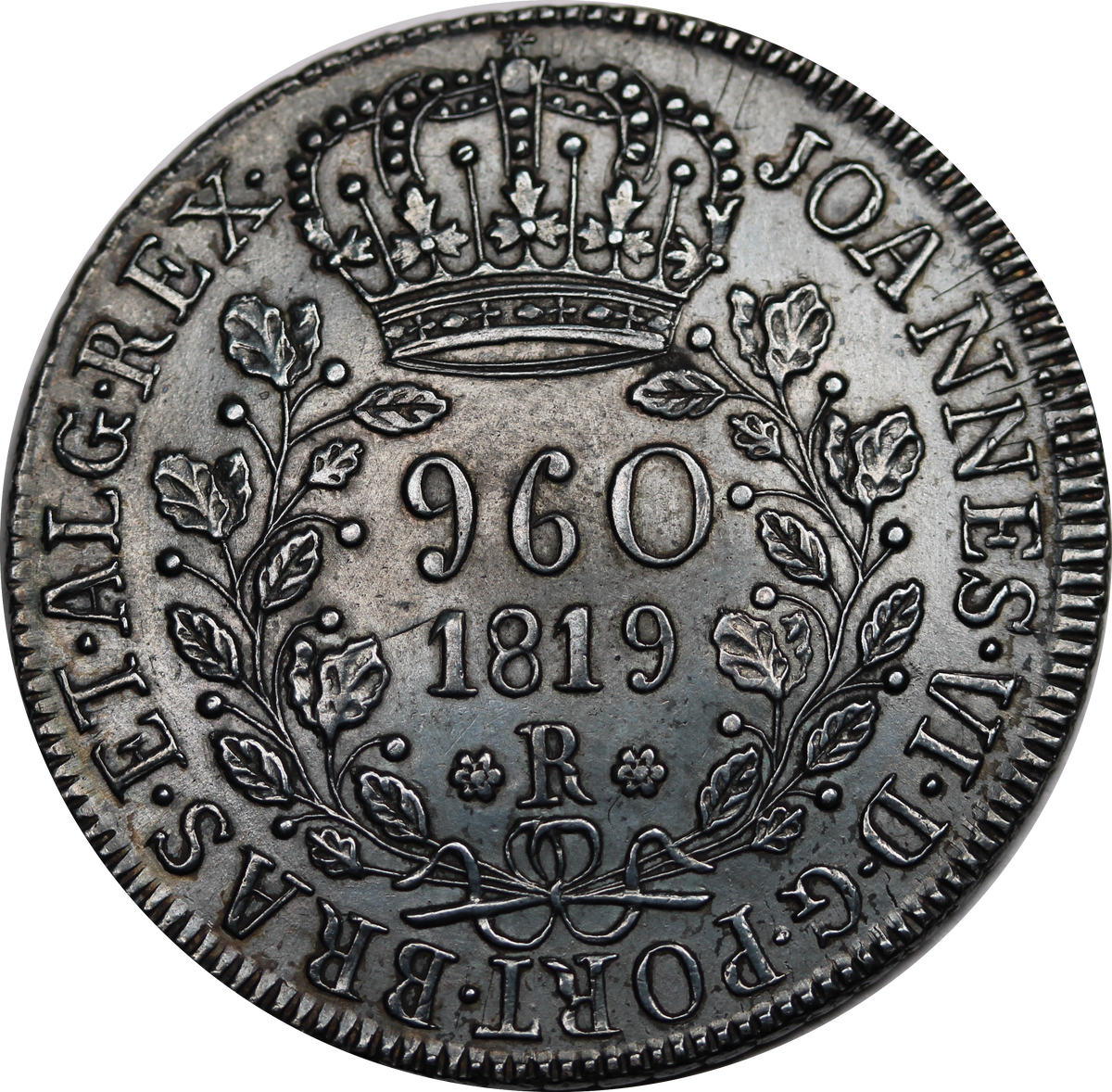 外国銀貨　ブラジル960R銀貨　1815年 Brazil 1819-R Silver 960 Reis gEF – Thompsons Coins