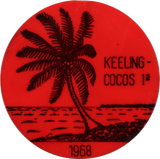 Keeling-Cocos Islands 1968 Plastic 10 Rupee Token Uncirculated