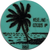 Keeling-Cocos Islands 1968 Plastic 1 Cent Token Uncirculated