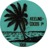 Keeling-Cocos Islands 1968 Plastic 10 Cent Token Uncirculated