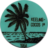 Keeling-Cocos Islands 1968 Plastic 25 Cent Token Uncirculated