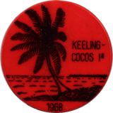 Keeling-Cocos Islands 1968 Plastic 1 Rupee Token Uncirculated