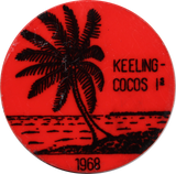 Keeling-Cocos Islands 1968 Plastic 5 Rupee Token Uncirculated