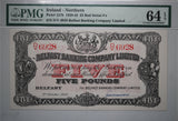 1942 Northern Ireland 5 Pound Belfast Banking Company EPQ64