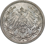 1906 Germany Wilhelm II 1/2 Mark UNC