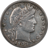 1905S USA Barber Quarter EF