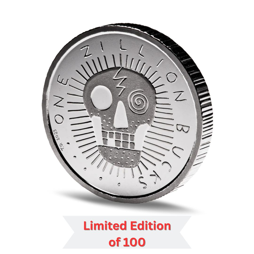 Hobart Mint One Zillion Bucks 1oz Silver Signed Limited Edition of