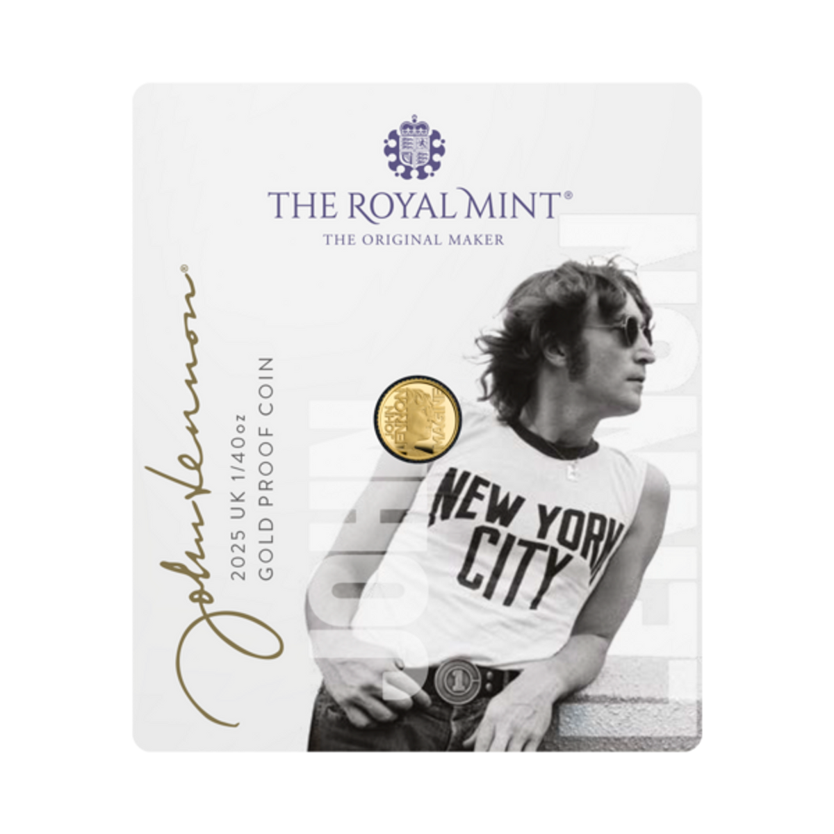 John Lennon 2025 UK 1/40oz Gold Proof Coin – Thompsons Coins