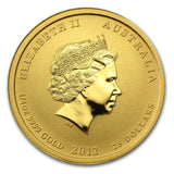 2012 Lunar Series II 1/4oz Gold Dragon Coin