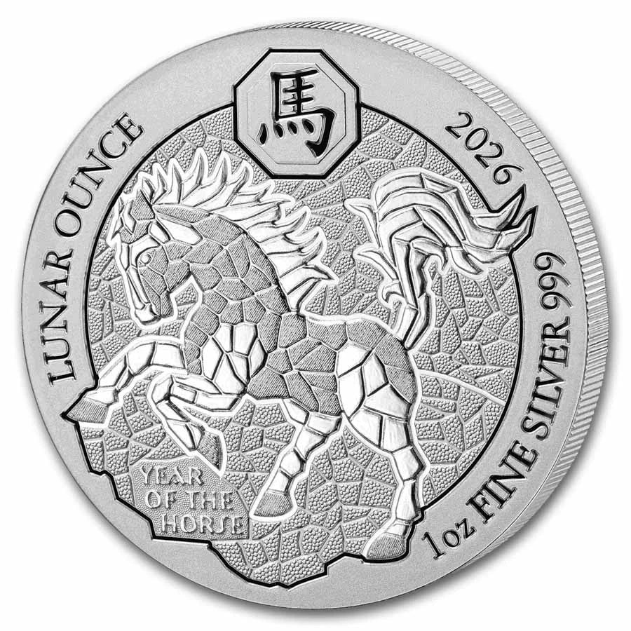 2026 Rwanda 1 oz Silver Lunar Year of the Horse BU Coin