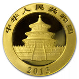 2013 China Gold Panda 1/10oz Gold Coin