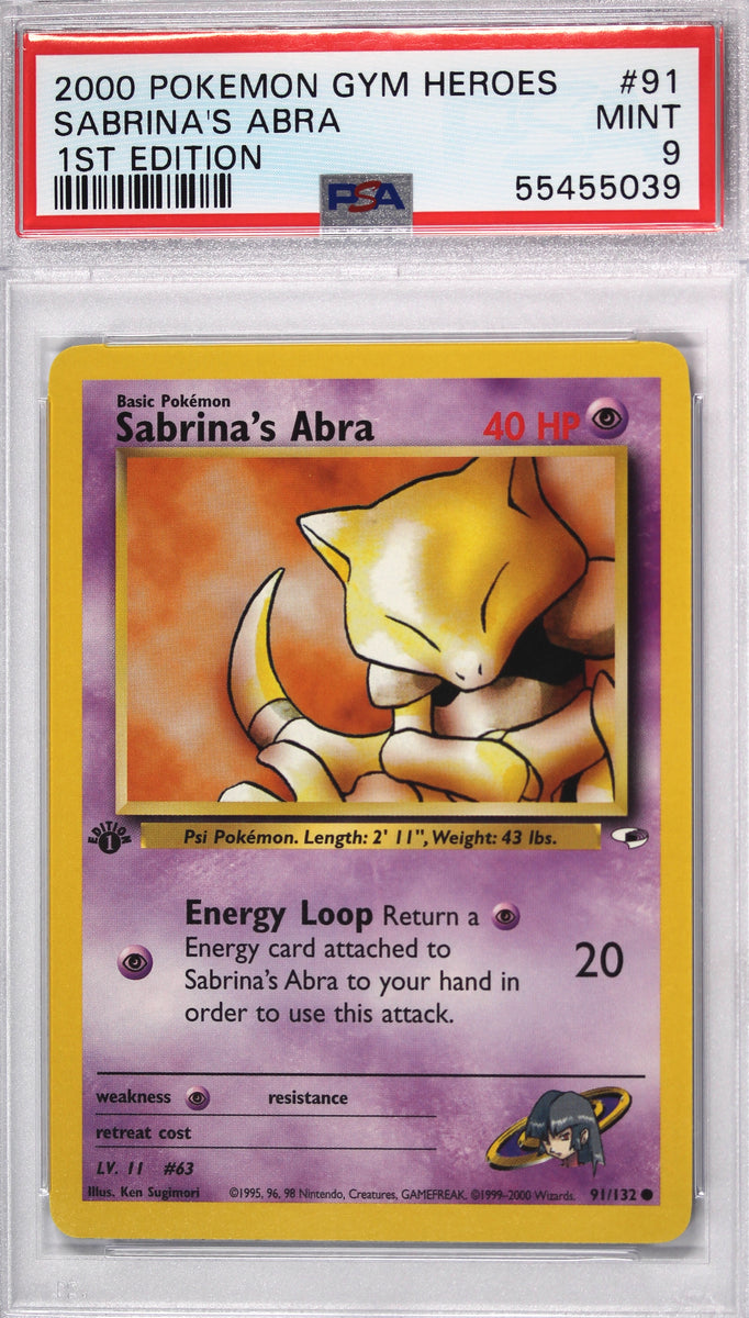 Sabrina's Abra 2000 First Edition PSA 9 Pokemon Card – Thompsons Coins
