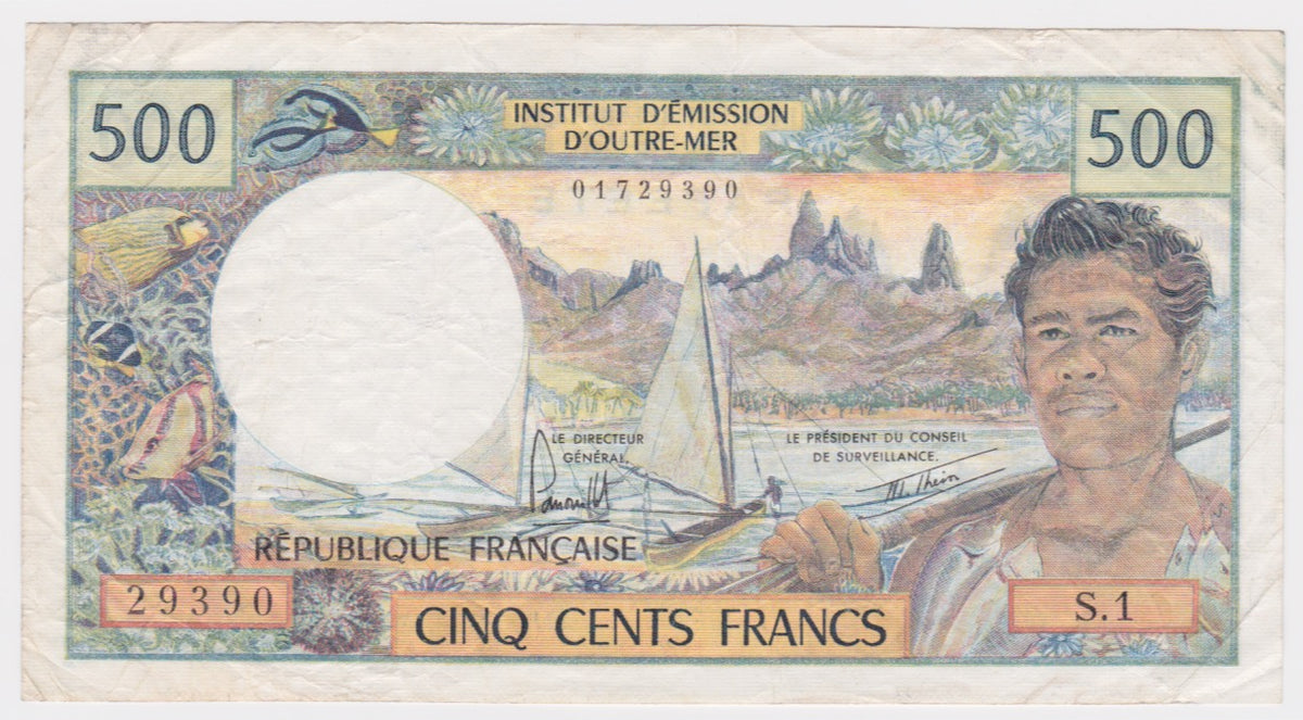 No date) New Caledonia 500 Cinq Cent Francs aVF – Thompsons Coins