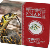 2013 Year of the Snake Coloured 1oz Silver Proof World Money Fair Issue