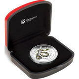 2013 $1 Lunar Year of The Snake 1oz Silver Coloured Proof Coin