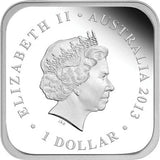 2013 $1 Australian Seasons Autumn 1oz Silver Proof Square Shaped Coin