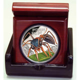 2015 $1 Deadly and Dangerous Bull Ant 1oz Silver Coloured Proof Coin