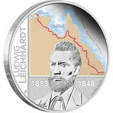2013 $2 Ludwig Leichhardt 2oz Silver Coloured Proof Coin