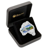 2015 $1 Australian Map Shaped Wedge Tailed Eagle 1oz Silver Coin