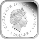 2013 $1 Australian Seasons Winter 1oz Silver Proof Square Shaped Coin