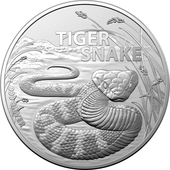 2024 Australia's Most Dangerous Tiger Snake 1oz Silver Coin