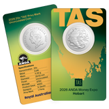 2026 20c Hobart Money Expo ANDA State Series - TAS Privy Mark Coin in Card