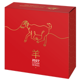 2027 Australia Lunar Year of the Goat $5 Domed 1oz Silver Proof Coin