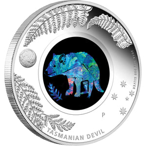 Australian Opal Series Tasmanian Devil 2014 1oz Silver Proof Coin
