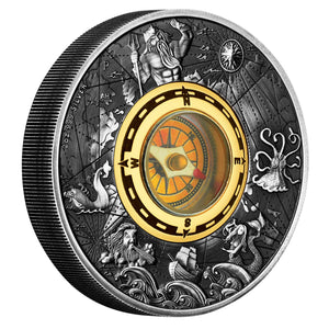 2017 Compass 2oz Silver Antiqued Coin