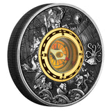 2017 Compass 2oz Silver Antiqued Coin