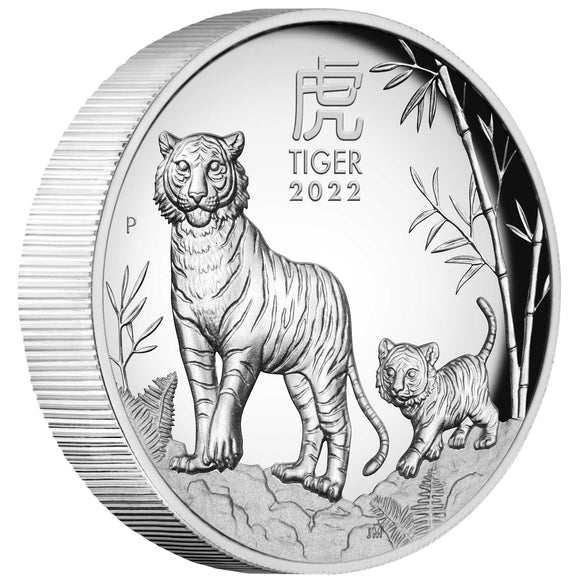 Australian Lunar Series III 2022 Year of the Tiger 1oz Silver Proof High Relief Coin