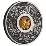 Year of the Tiger Rotating Charm 2022 1oz Silver Antiqued Coin