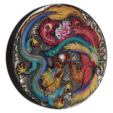 2024 Dragon and Phoenix 5oz Silver Antiqued Coloured Coin