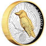 Australian Kookaburra 2025 2oz Silver Proof High Relief Gilded Coin