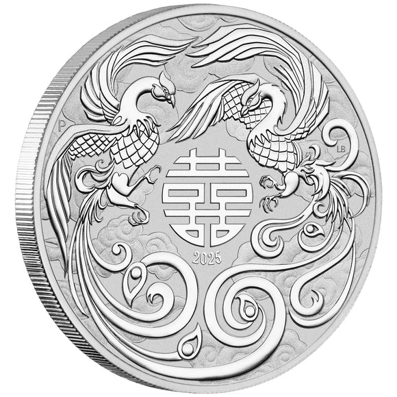2025 Chinese Myths and Legends Double Phoenix 1oz Silver