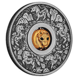 Year of the Horse Rotating Charm 2026 1oz Silver Antiqued Coin