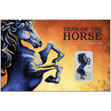 Lunar Horse 2026 1oz Silver Coloured Rectangular Coin