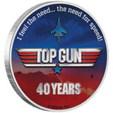 40 Years of Top Gun 2026 1oz Silver Coloured Coin