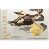 Perth Stamp and Coin Show Special Kookaburra 2026 1oz Silver Gold-Plated Coin in Card