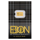 Bon Scott 80th Anniversary 2026 1g Gold Minted Bar
