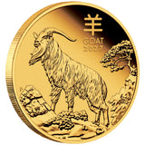 Australian Lunar Series III 2027 Year of the Goat 1/4oz Gold Proof Coin