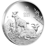 Australian Lunar Series III 2027 Year of the Goat 1oz Silver Proof Coin