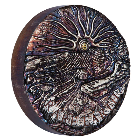 Rare Earth 2018 5oz Silver High Relief Patina Coin