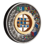 Rubik’s™ Cube 50th Anniversary 2024 2oz Silver Antiqued Coloured Coin