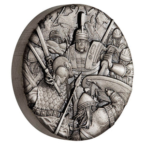 2018 Warfare - Roman Legion 2oz Silver Antiqued High Relief