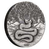 2025 Lunar Series III Year of the Snake 2oz Silver Antiqued Coin