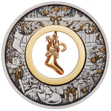 The Night Before Christmas 2023 2oz Silver Antiqued Coloured Coin