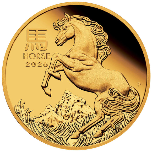 Australian Lunar Series III 2026 Year of the Horse 1/4oz Gold Proof Coin