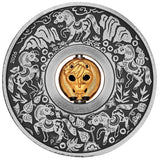 Year of the Horse Rotating Charm 2026 1oz Silver Antiqued Coin