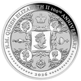 H.M. Queen Elizabeth II 100th Anniversary 2026 1oz Silver Proof Coin